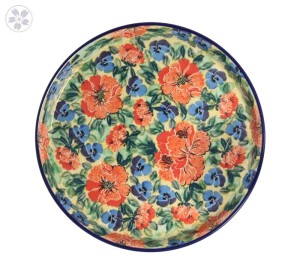 Tray 24,5 cm T400DEKU4704 Bolesławiec Pottery