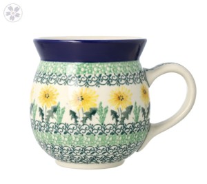 Kubek czeski duży V 0,45 L Ceramika Artystyczna Bolesławiec K073 dek2638X