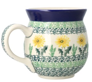 Kubek czeski duży V 0,45 L Ceramika Artystyczna Bolesławiec K073 dek2638X