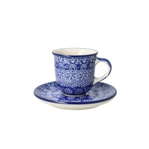 Filiżanka i spodek espresso V 0,06 L Ceramika Artystyczna Bolesławiec B10 dek0884X