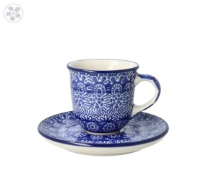 Filiżanka i spodek espresso V 0,06 L Ceramika Artystyczna Bolesławiec B10 dek0884X