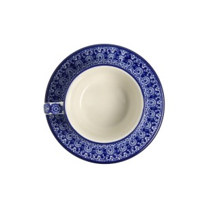 Filiżanka i spodek do kawy V 0,2 L Ceramika Artystyczna Bolesławiec F768K dek884X