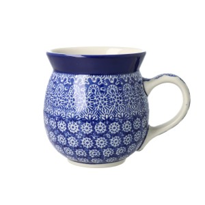 Kubek czeski duży V 0,45 L Ceramika Artystyczna Bolesławiec K073 dek884X