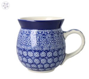 Kubek czeski duży V 0,45 L Ceramika Artystyczna Bolesławiec K073 dek884X