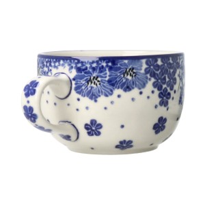 Filiżanka i spodek do kawy V 0,2 L Ceramika Artystyczna Bolesławiec F768K dek1975X