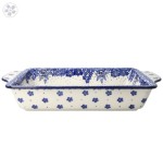 Stew pan 33,5x19,5 h6 A59dek1975X Bolesławiec Pottery