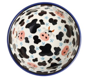 Miska ø 14 cm V 0,45 L Bolesławiec GU971DEK1399A Krówka