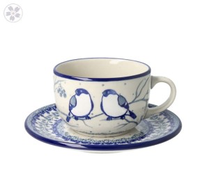 Filiżanka i spodek Ceramika Artystyczna Bolesławiec do kawy V0,2L F768KdekU4830