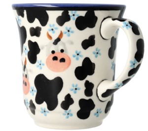 Kubek tulipan Ceramika Bolesławiec V 0,3 L GU1193 DEK1399A Krówka