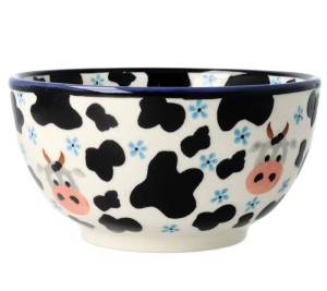 Miska ø 14 cm V 0,45 L Bolesławiec GU971DEK1399A Krówka