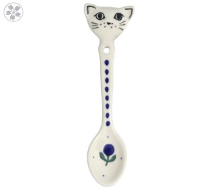 Łyżeczka kotek Ceramika Artystyczna Bolesławiec h19 dek135X