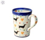 Mug Venus V 0,2 L Dachshund Bolesławiec Pottery Galia