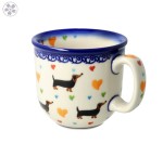 Mug Ola V 0,25 L Dachshund Bolesławiec Pottery Galia