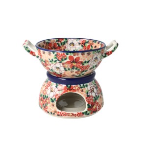 Komplet do fondue C62 Ceramika Artystyczna Bolesławiec dekU5004