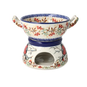 Komplet do fondue C62 Ceramika Artystyczna Bolesławiec dekU4908