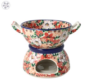 Komplet do fondue C62 Ceramika Artystyczna Bolesławiec dekU5004