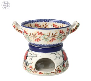 Komplet do fondue C62 Ceramika Artystyczna Bolesławiec dekU4908