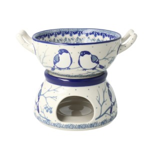 Komplet do fondue C62 Ceramika Artystyczna Bolesławiec dekU4830