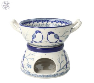 Komplet do fondue C62 Ceramika Artystyczna Bolesławiec dekU4830