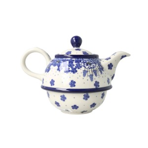 Czajnik z filiżanką V 0,6 L Ceramika Artystyczna Bolesławiec C01 DEK1975X