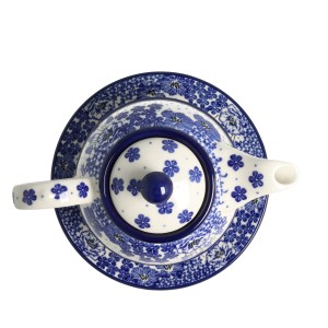 Czajnik z filiżanką V 0,6 L Ceramika Artystyczna Bolesławiec C01 DEK1975X