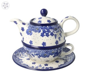 Czajnik z filiżanką V 0,6 L Ceramika Artystyczna Bolesławiec C01 DEK1975X