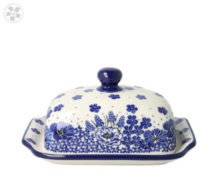 Maselnica Ceramika Artystyczna Bolesławiec kostka masła M295 dek1975X