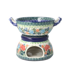 Komplet do fondue C62 Ceramika Artystyczna Bolesławiec dekU3195