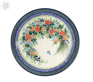 Tray 24,5 cm T400dekU3195 Bolesławiec Pottery 