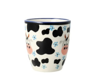 Kubek bez uszka Ceramika Bolesławiec V 0,18 L GU936 DEK1399A Krówka