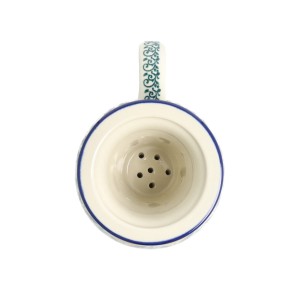 Kubek do ziół z sitkiem V 0,4 L Ceramika Artystyczna Bolesławiec C47 dek2638X