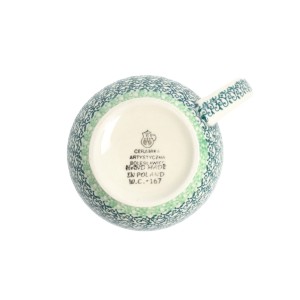 Kubek do ziół z sitkiem V 0,4 L Ceramika Artystyczna Bolesławiec C47 dek2638X