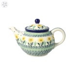 Tea pot V 0,9L E22 dek2638X Bolesławiec Pottery