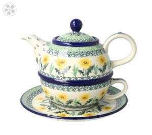 Czajnik z filiżanką Ceramika Artystyczna Bolesławiec V 0,6 L C01 DEK2638X