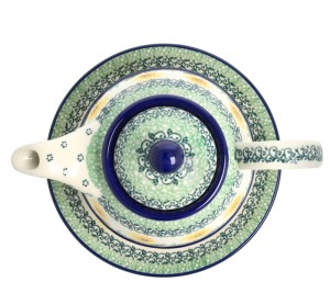 Czajnik z filiżanką Ceramika Artystyczna Bolesławiec V 0,6 L C01 DEK2638X