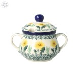 Sugar bowl  V 0,2 L C035dek2638X Bolesławiec Pottery 