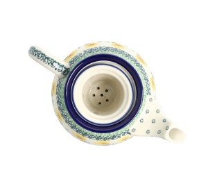 Czajnik Ceramika Artystyczna Bolesławiec do herbaty Sitko V 0,9 L E22 dek2638X