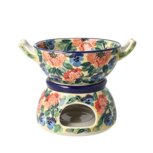 Komplet do fondue C62 Ceramika Artystyczna Bolesławiec dekU4704