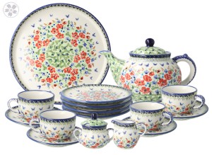 Serwis kawowo herbaciany dla 4 osób JZ71 Manufaktura w Bolesławcu