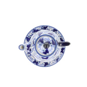 Zestaw do parzenia herbaty, czajnik 0,42 L + filiżanka 0,33 L + spodek C027 AS56 Manufaktura w Bolesławcu