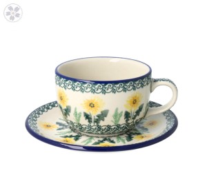 Serwis kawowo herbaciany dla 4 osób Ceramika Artystyczna Bolesławiec dek2638X