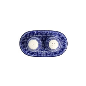 Solniczka i pieprzniczka komplet Ceramika Artystyczna Bolesławiec S131 dek884X