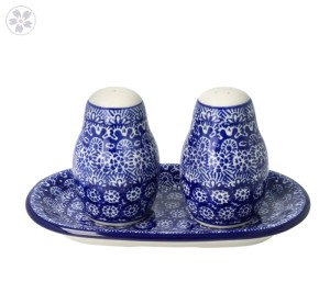 Solniczka i pieprzniczka komplet Ceramika Artystyczna Bolesławiec S131 dek884X