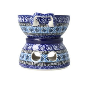 Komplet do fondue C62 Ceramika Artystyczna Bolesławiec dek1917X