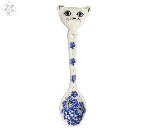 Łyżeczka kotek Ceramika Artystyczna Bolesławiec h19 dek1975X