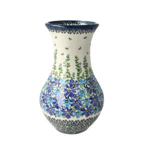 Wazon wys. 22 cm Niebieskie kwiaty Galia