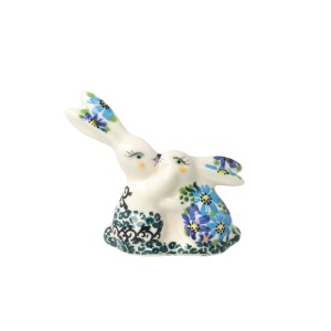 Figurka zając duet Niebieskie Kwiaty Galia