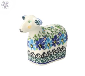 Lamb figure Bolesławiec Pottery