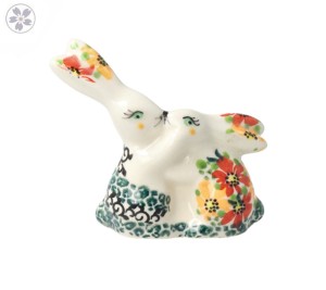 Figurka zając duet Pomarańczowe Kwiaty Galia