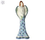 Figura anioł wys. 37 cm Niebieskie Kwiaty Galia